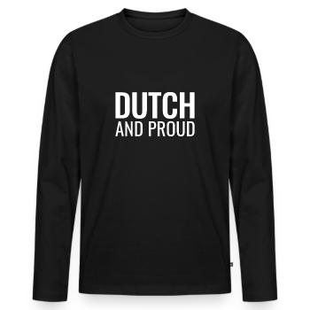 Dutch And Proud Netherlands Dutch - Men's Premium Organic Long Sleeve Shirt - black - Front - Nico (187cm)