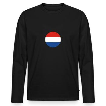 Netherlands Dutch flag Dutch - Men's Premium Organic Long Sleeve Shirt - black - Front - Nico (187cm)