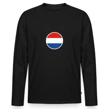 Netherlands Dutch flag Dutch - Men's Premium Organic Long Sleeve Shirt - black - Front - Nico (187cm)