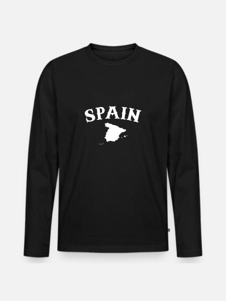 Spain Spain Map Spanish Spaniards - Men's Premium Organic Long Sleeve Shirt - black