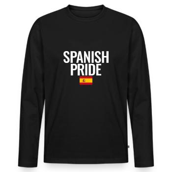 Fierté espagnole Espagne Drapeau espagnol Espagnols - T-shirt manches longues Premium bio Homme - noir - Devant - Nico (187cm)