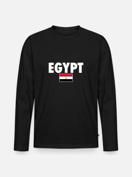 Egypt Egyptian Flag Egyptian - Men's Premium Organic Long Sleeve Shirt - black