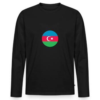 Azerbaïdjan Drapeau de l’Azerbaïdjan - T-shirt manches longues Premium bio Homme - noir - Devant - Nico (187cm)