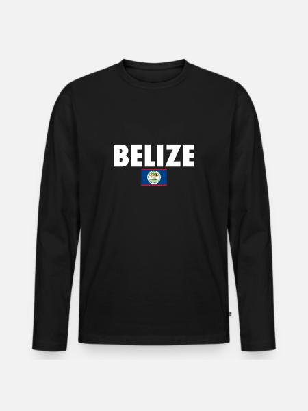 Belize Belizean Flag Belizean - Men's Premium Organic Long Sleeve Shirt - black