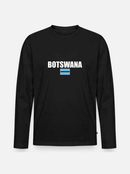 Botswana Botswana Drapeau Botswana - T-shirt manches longues Premium bio Homme - noir