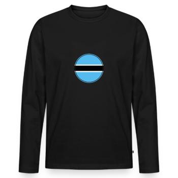 Botswana Botswana flag Botswanians - Men's Premium Organic Long Sleeve Shirt - black - Front - Nico (187cm)