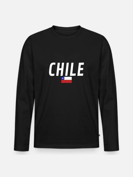 Chile Chilean flag Chilean - Men's Premium Organic Long Sleeve Shirt - black