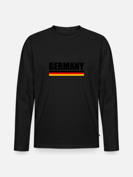 Germany Germany German Flag German - Men's Premium Organic Long Sleeve Shirt - black