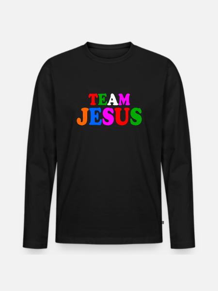 Team jesus - Men's Premium Organic Long Sleeve Shirt - black