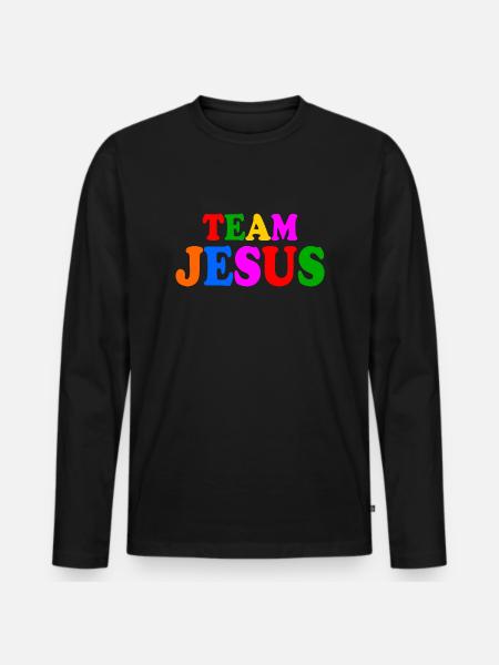 Team jesus lgbt - Men's Premium Organic Long Sleeve Shirt - black