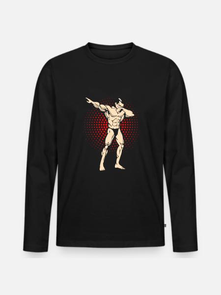 Bodybuilder Bodybuilder Bodybuilder Bodybuilder - Men's Premium Organic Long Sleeve Shirt - black