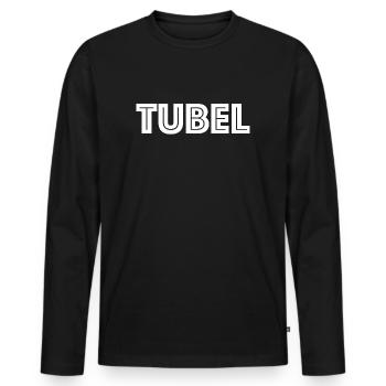 Tubel | Depp, Idiot, Schweiz, Schweizerdeutsch - Männer Premium Bio Langarmshirt - Schwarz - Vorne - Nico (187cm)