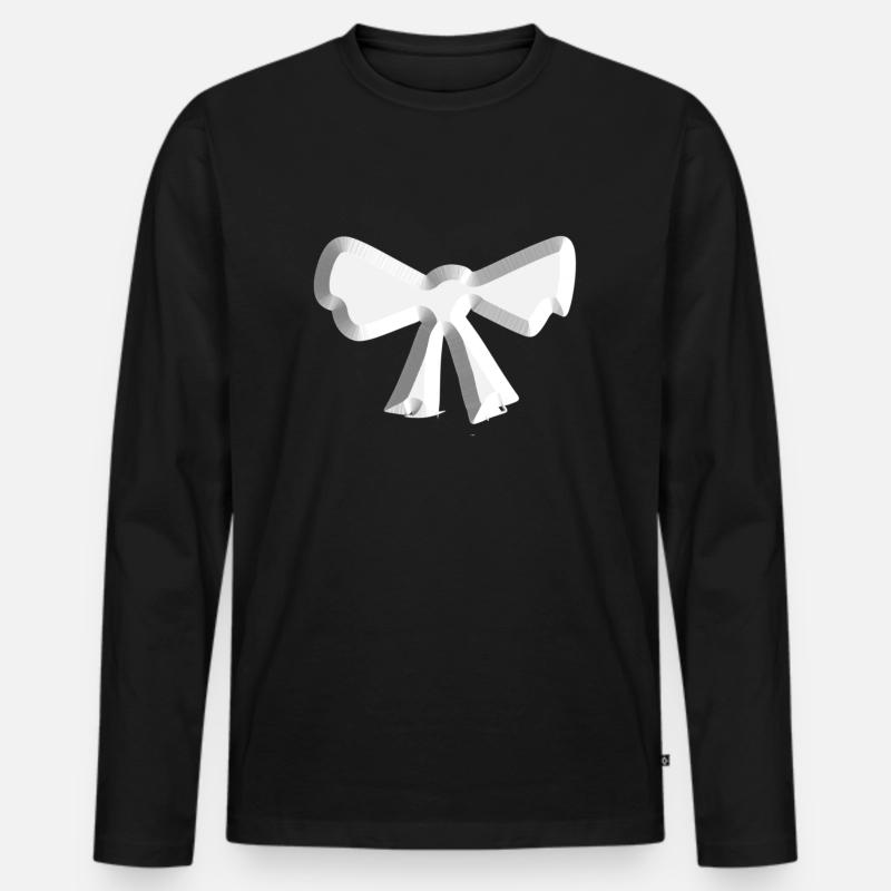 loop symbol fly silver - Men's Premium Organic Long Sleeve Shirt - black