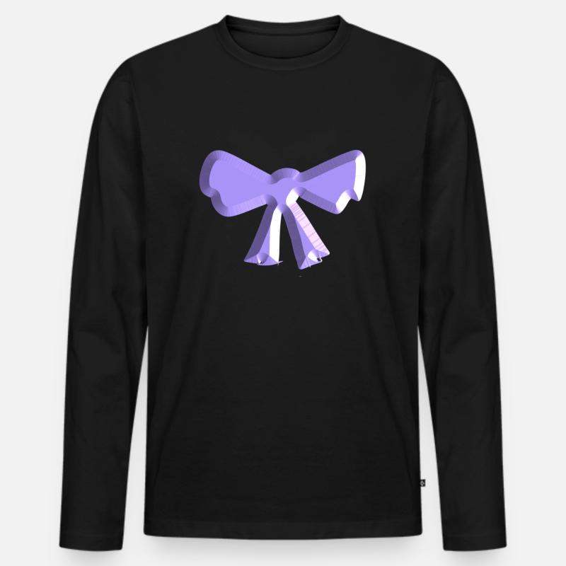 loop symbol fly purple - Men's Premium Organic Long Sleeve Shirt - black