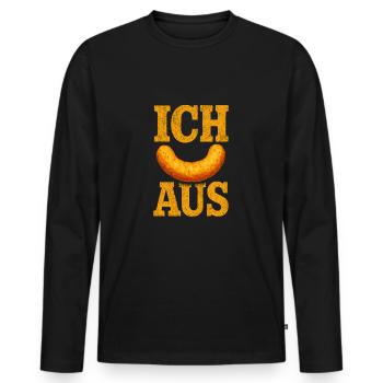 Lustiger Spruch Humor Ich Flip Aus Geschenkidee - Männer Premium Bio Langarmshirt - Schwarz - Vorne - Nico (187cm)