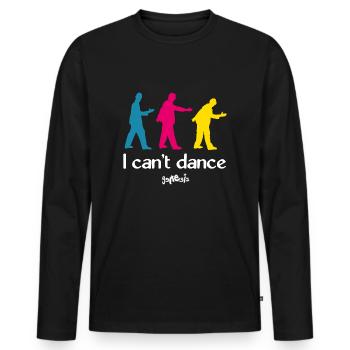 Genesis I Can't Dance Single Logo - Männer Premium Bio Langarmshirt - Schwarz - Vorne - Nico (187cm)