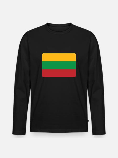 LITHUANIA IS NO. 1 - Men's Premium Organic Long Sleeve Shirt - black