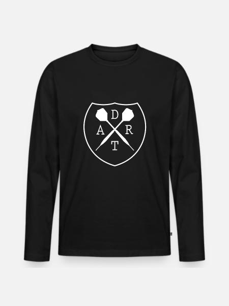 Dart Darts Dartpfeil - Men's Premium Organic Long Sleeve Shirt - black