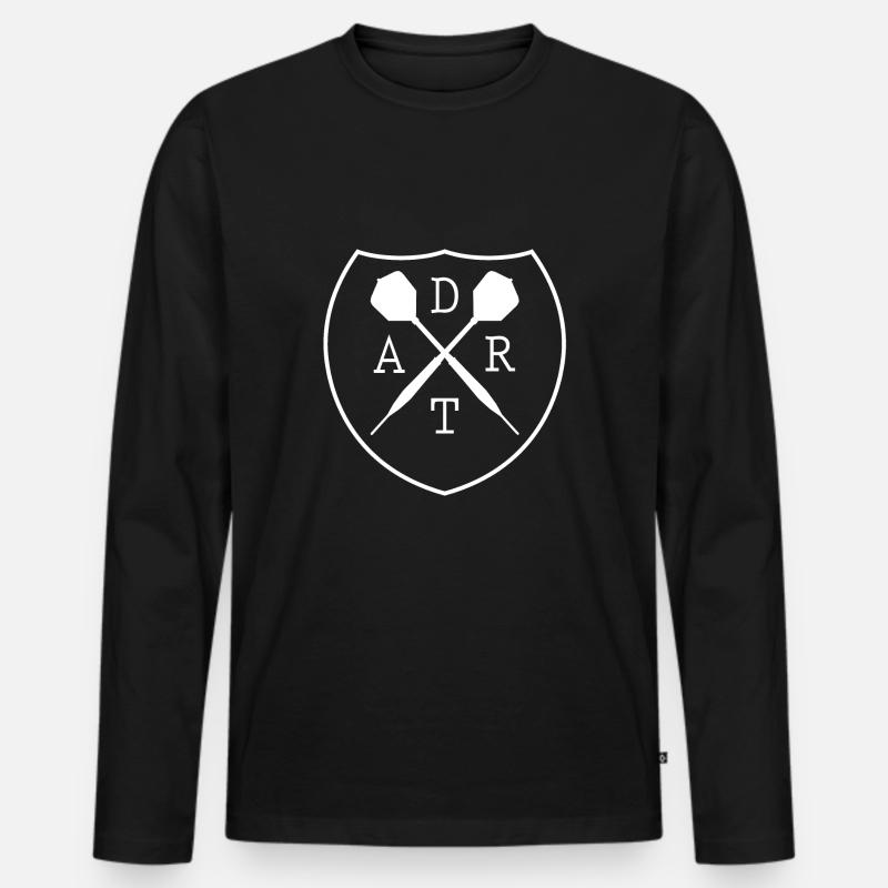 Fléchettes Fléchettes Fléchettes - T-shirt manches longues Premium bio Homme - noir