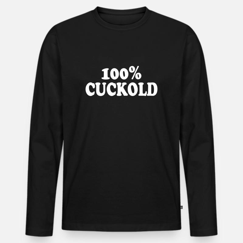 cuckold - Männer Premium Bio Langarmshirt - Schwarz