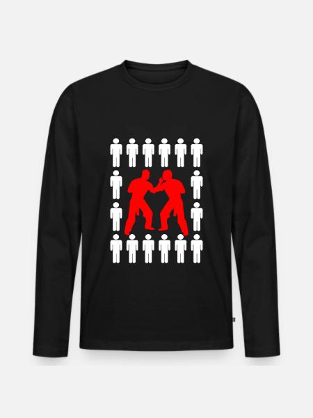 Krav Maga - T-shirt manches longues Premium bio Homme - noir