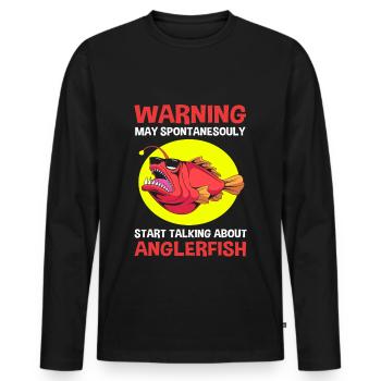 Frogfish - Men's Premium Organic Long Sleeve Shirt - black - Front - Nico (187cm)