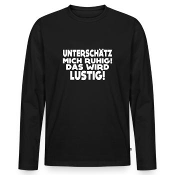 Ce sera amusant ! - T-shirt manches longues Premium bio Homme - noir - Devant - Nico (187cm)