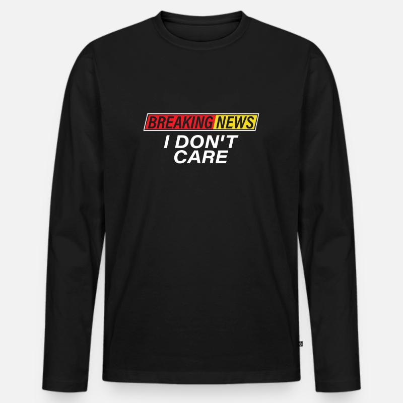 Gleichgültigkeits-T-Shirt brechen - Männer Premium Bio Langarmshirt - Schwarz
