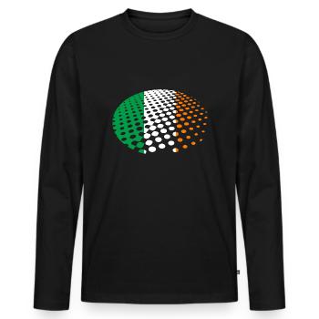 Irland Flagge Vintage Irische Fahne Dublin - Männer Premium Bio Langarmshirt - Schwarz - Vorne - Nico (187cm)