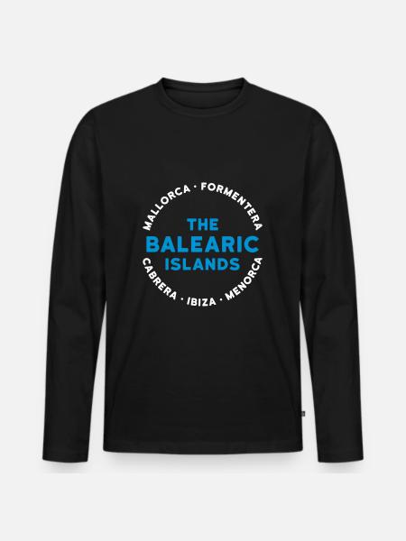 The Balearic Islands - Men's Premium Organic Long Sleeve Shirt - black