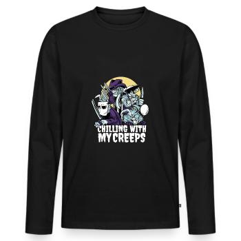25797 bunnytshirt pr et t shirt - T-shirt manches longues Premium bio Homme - noir - Devant - Nico (187cm)