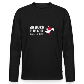 Je suis plus cool après la boxe | humour boxing - T-shirt manches longues Premium bio Homme - noir - Devant - Nico (187cm)