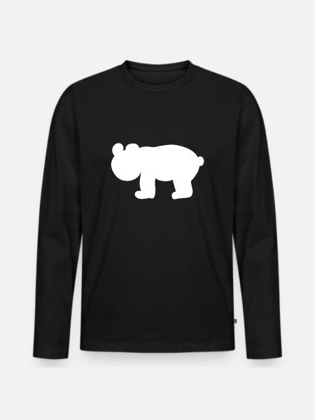 Symbol Animal Bear - Men's Premium Organic Long Sleeve Shirt - black