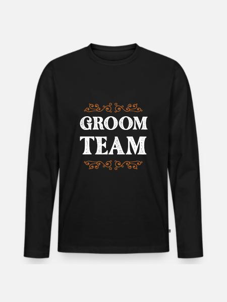 Groom Crew - Men's Premium Organic Long Sleeve Shirt - black
