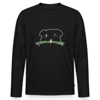 hamster rodent - Men's Premium Organic Long Sleeve Shirt - black - Front - Nico (187cm)