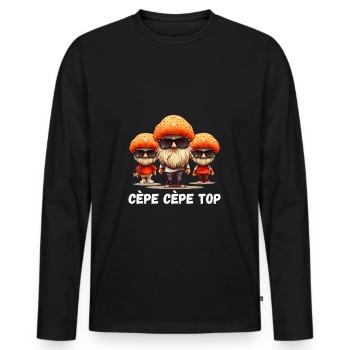 Cèpe Cèpe TOP - T-shirt manches longues Premium bio Homme - noir - Devant - Nico (187cm)