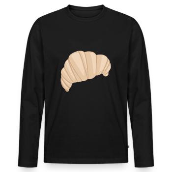 Croissant Symbol Essen - T-shirt manches longues Premium bio Homme - noir - Devant - Nico (187cm)