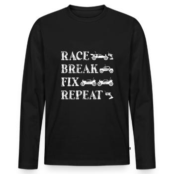 RC Auto Rennen - Männer Premium Bio Langarmshirt - Schwarz - Vorne - Nico (187cm)