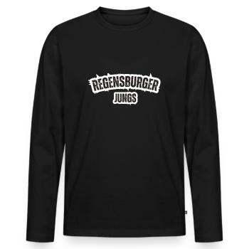 Garçons de Ratisbonne - T-shirt manches longues Premium bio Homme - noir - Devant - Nico (187cm)