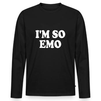 Im so emo - Männer Premium Bio Langarmshirt - Schwarz - Vorne - Nico (187cm)