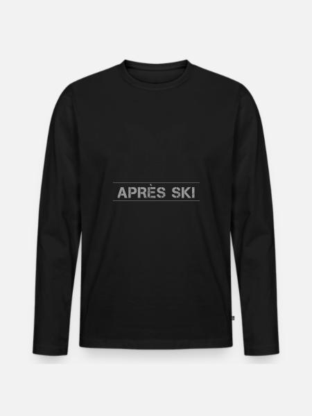 Après Ski - T-shirt manches longues Premium bio Homme - noir