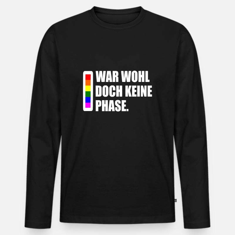 war wohl doch keine phase - Männer Premium Bio Langarmshirt - Schwarz