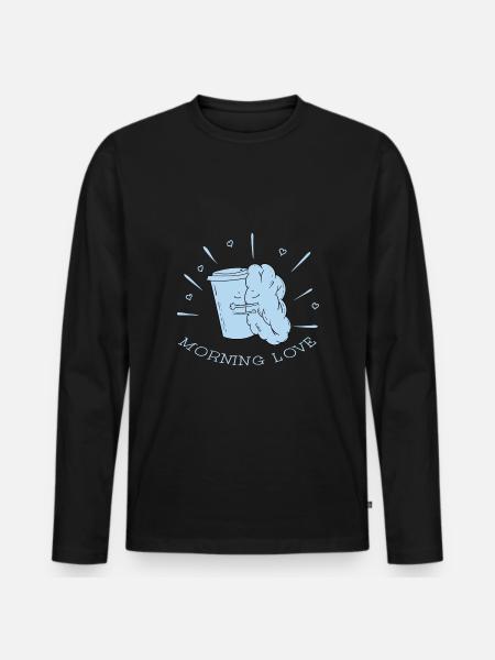 morning love 0 - Men's Premium Organic Long Sleeve Shirt - black