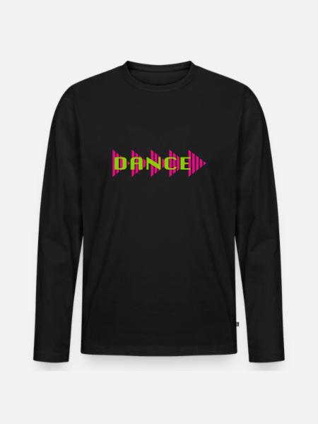 80s Dance Dancing - Men's Premium Organic Long Sleeve Shirt - black