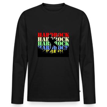 Hardrock Rock - T-shirt manches longues Premium bio Homme - noir - Devant - Nico (187cm)