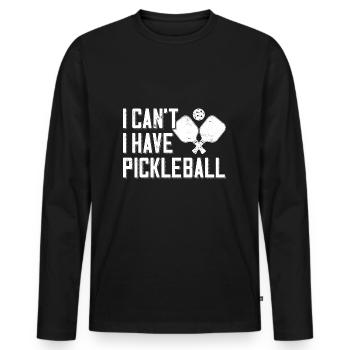 Raquette de pickleball pour pickleball, c’était fini - T-shirt manches longues Premium bio Homme - noir - Devant - Nico (187cm)