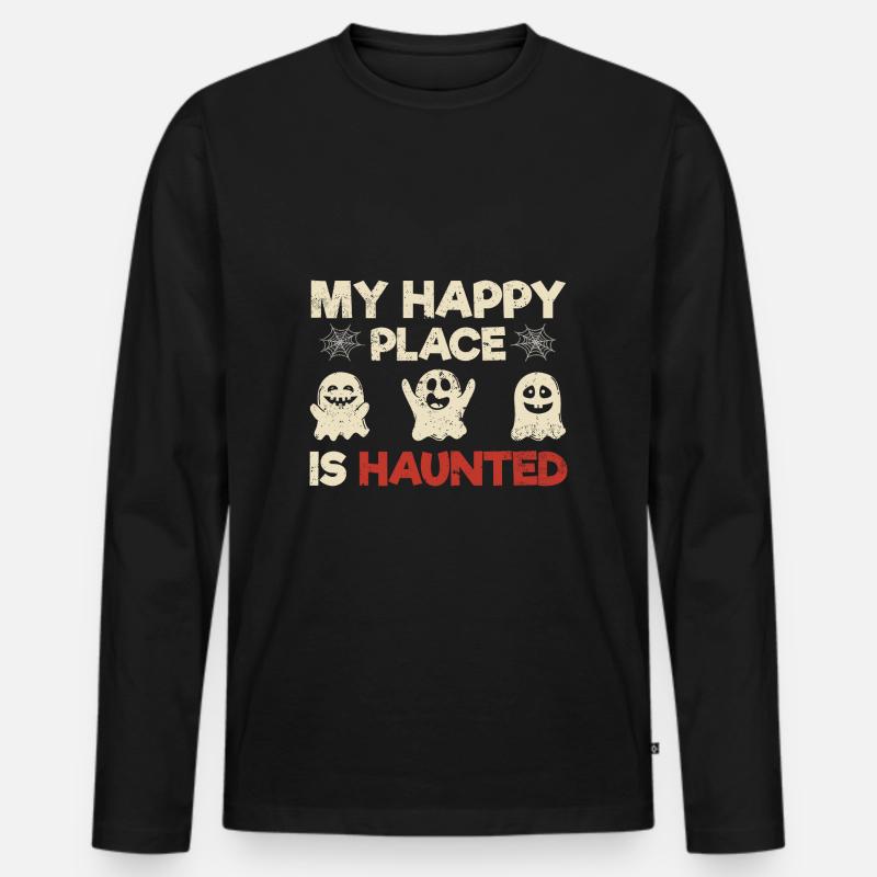 Geisterjäger - Männer Premium Bio Langarmshirt - Schwarz