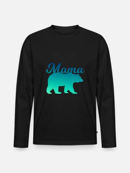 MAMA BEAR - Men's Premium Organic Long Sleeve Shirt - black