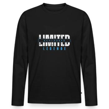 Légende de serrurier limitée. - T-shirt manches longues Premium bio Homme - noir - Devant - Nico (187cm)