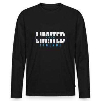 Limited Chef Legend. - Men's Premium Organic Long Sleeve Shirt - black - Front - Nico (187cm)